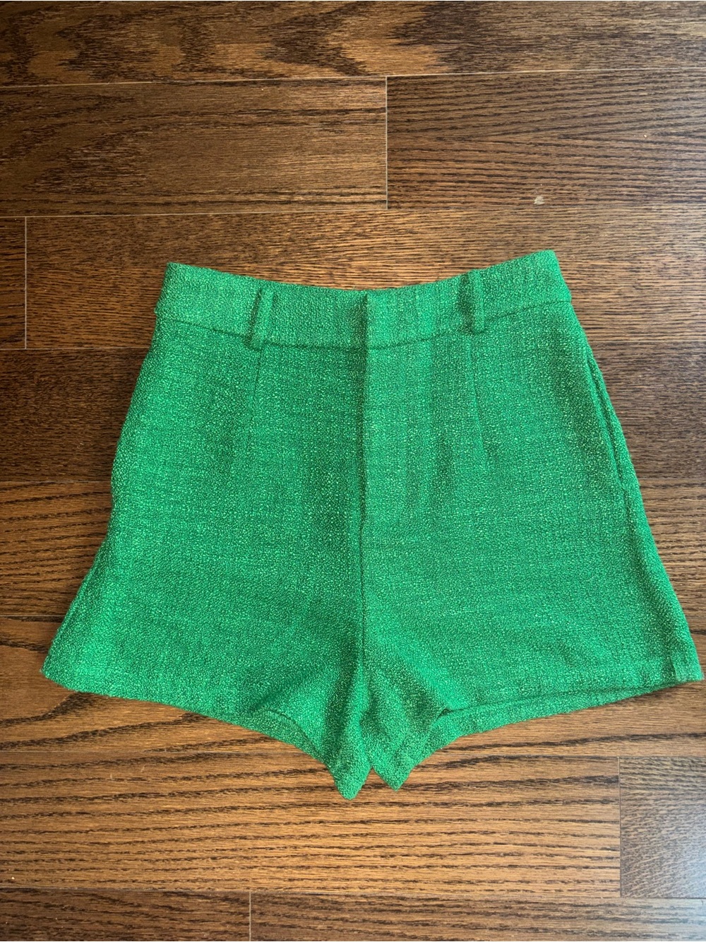 Ovi High-Waist Emerald Sparkle Shorts